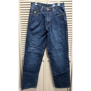 Cinch Medium Wash Zip Logo Straight Leg Denim Jeans Size 34x34 Mid Rise Cotton